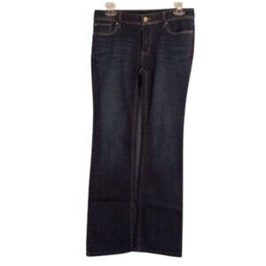 White House Black Market Size 4S Jeans Womens Boot Leg Blue Dark Wash Denim